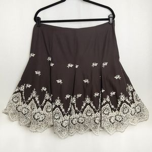 *Anthropologie ECI Embroidered Skirt